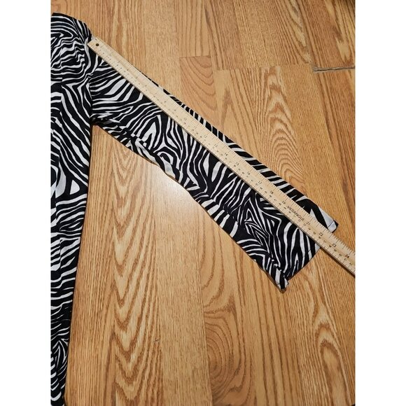 Victoria's Secret Maxi Slip Dress Small Black White Zebra Side Slits Angel - Picture 6 of 8